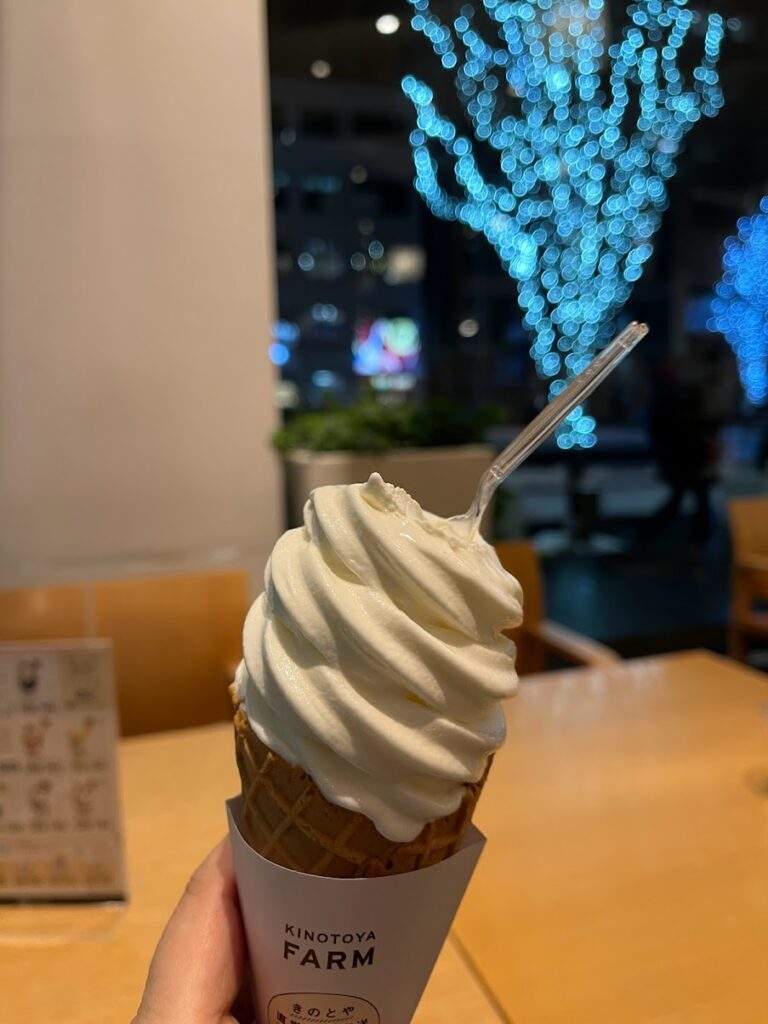 北海道札幌きのとやカフェソフトクリーム